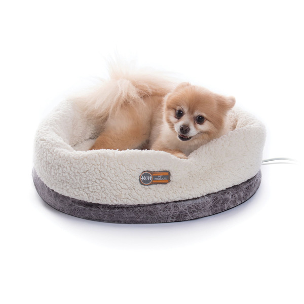 K&H Thermo-Snuggly Sleeper Heated Dog Bed - Gray