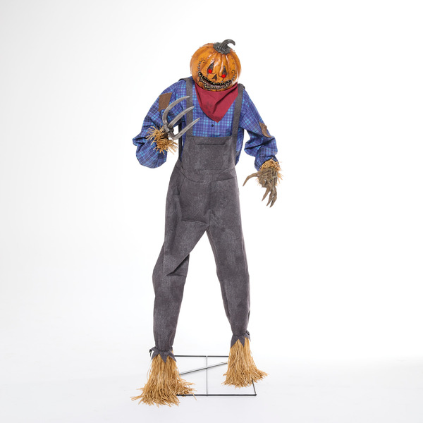 Haunted Living 7-ft Motion Activated Talking Pumpkin Scarecrow Animatronic