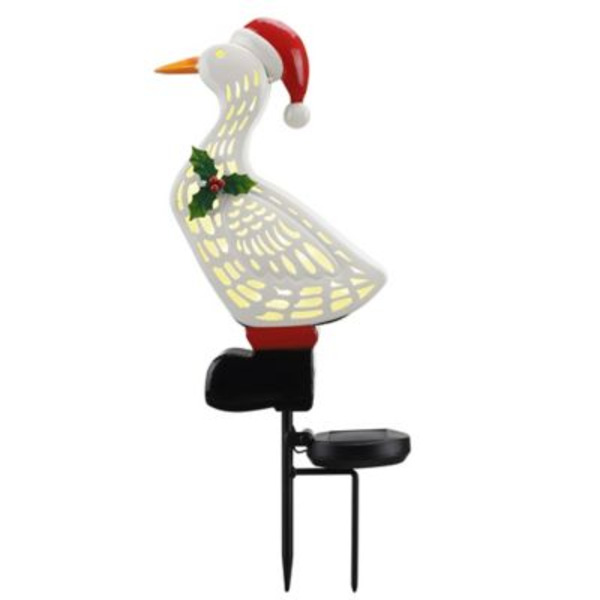 Red Shed 19 in. Metal Christmas Duck Solar Stake