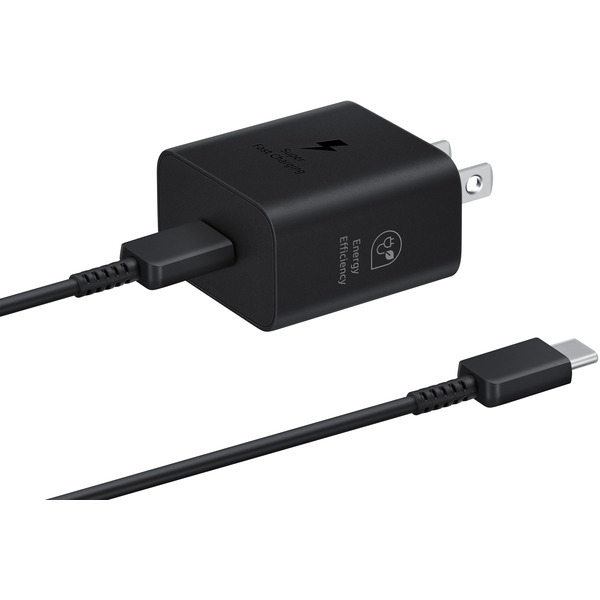 Samsung 25W Super Fast Charging Wall Charger with USB-C Cable - Black
