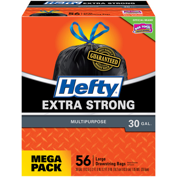 Hefty Multipurpose Large Trash Drawstring Bags