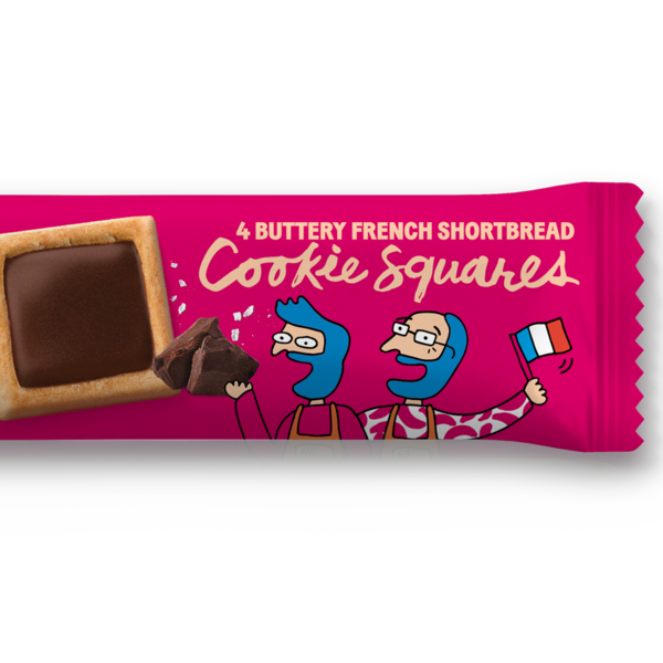 Michel et Augustin Cookie Squares Bar, Dark Chocolate Sea Salt