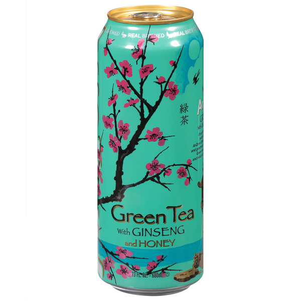 AriZona Green Tea, with Ginseng and Honey, Real Brewed