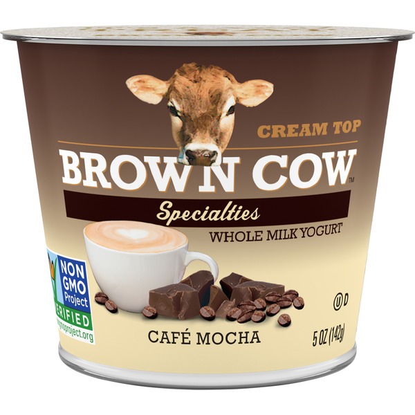 Brown Cow Cafe Mocha Cream Top Whole Milk Yogurt (5 oz) Instacart