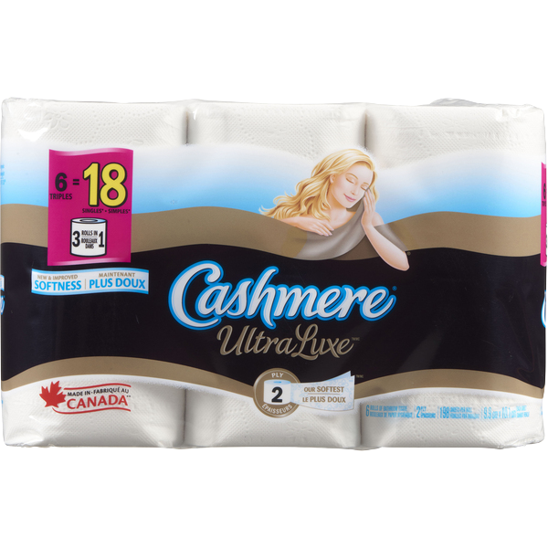 Cashmere 2 Ply 198 Sheets Ultraluxe Triple Bathroom Tissue Same-Day ...
