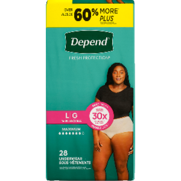 Depend Maximum Absorbency Fit-Flex Incontinence Underwear for Women ...