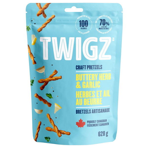 TWIGZ Buttery Herb & Garlic Craft Pretzels