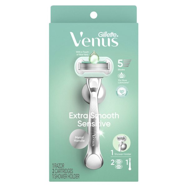 Venus Extra Smooth Sensitive Women's Razor, 2 Blade Refills +