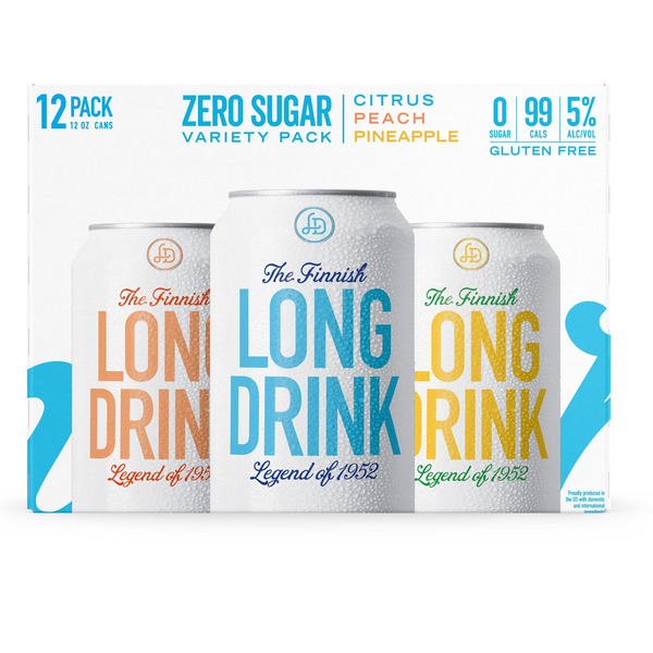 The Long Drink Long Drink Zero Sugar Variety Pack, Citrus, Pineapple, Peach Same-Day Delivery or Pickup
