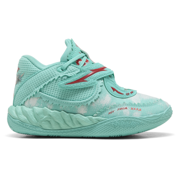 PUMA Little Kids' LaMelo Ball MB.05 Basketball Shoes, Size 1.5 - Aquatic/For All Time Red