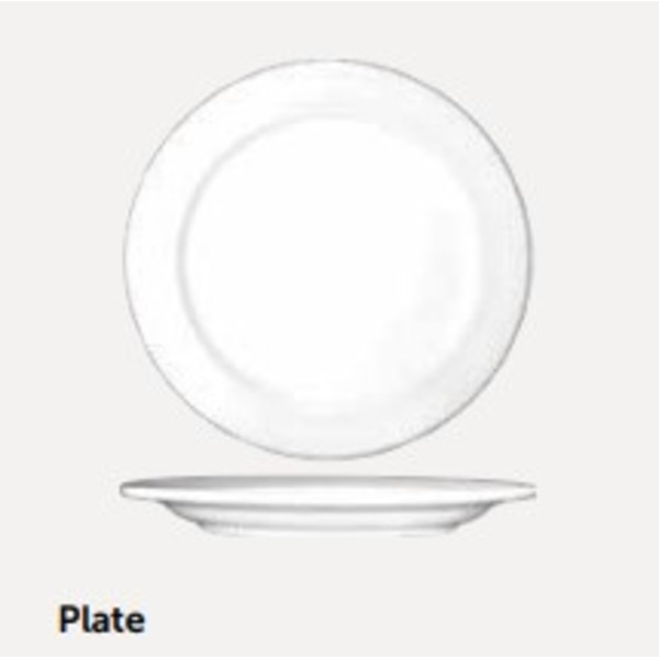 Tableware - Classic Dover Plate, White 12", 1 Dz