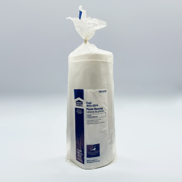 Project Source 10-ft x 25-ft Clear 6-mil Professional Construction film