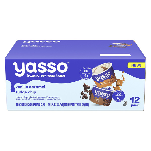 Yasso Frozen Greek Yogurt Cups Variety Pack, 3 fl oz, 12-count