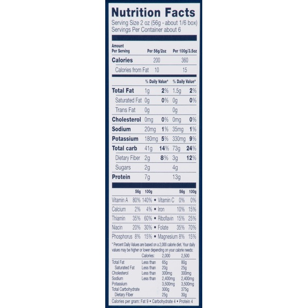 26 Barilla Veggie Pasta Nutrition Label Labels Ideas For You