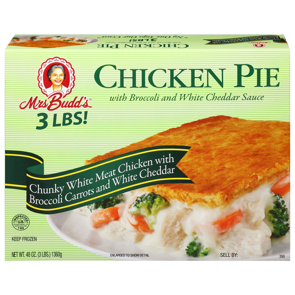 Mrs Budd's Chicken Pie with Broccoli and White Cheddar Sauce Same