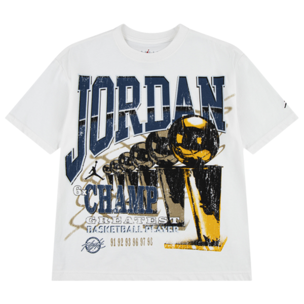 Jordan Kids' 6 Time Champ T-Shirt, Size 7 - Blue/Sail
