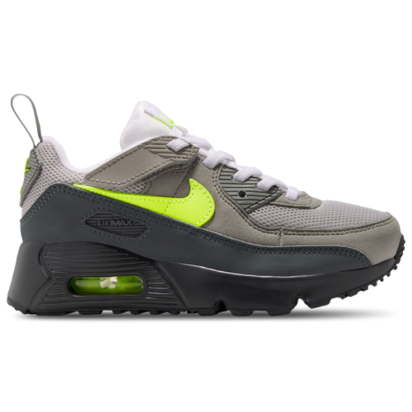 Nike Girls' Preschool Air Max 90 Mesh Shoe, Size 13.5 - Black/Neon Yellow/Anthracite