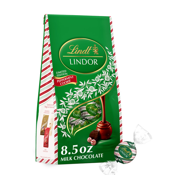 Lindt LINDOR Holiday Limited Edition Peppermint Cookie Milk