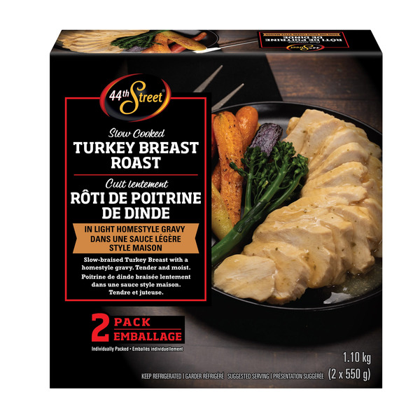 44th Street Slow Cook Turkey Breast Roast, 2 x 550 g