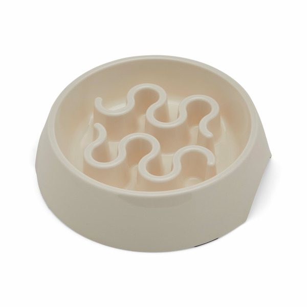 Every Yay 2.5-Cup Md White Slow Feeder Dog Bowl
