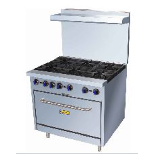 Qualite - 6-Burner Range, Natural Gas, 36", 210K BTUs
