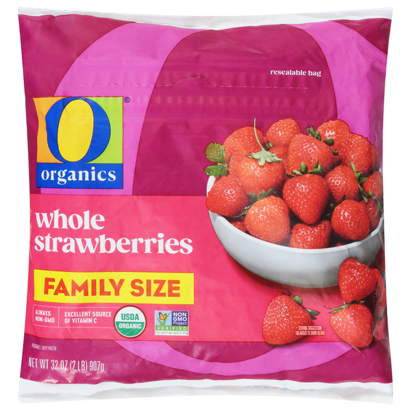 O Organics Strawberries, Whole, Family Size