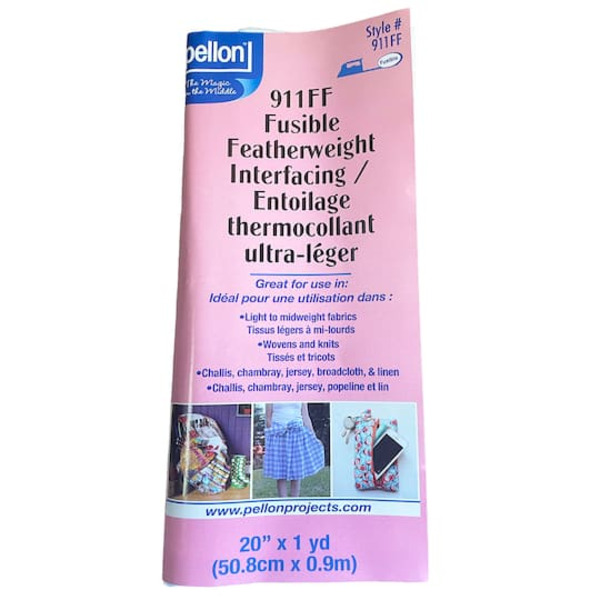Pellon Midweight One-Sided Fusible Interfacing, 20 in x 1 yd - White