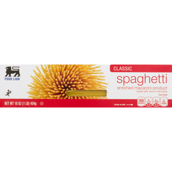 Food Lion Pasta, Spaghetti, Classic, Box (16 oz) Instacart