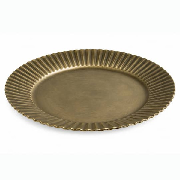 Ashland Round Fluted Tabletop Tray