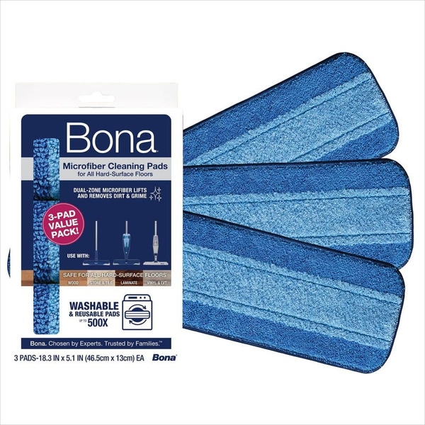 Bona Microfiber Wet Mop Pad Refills (3-count)