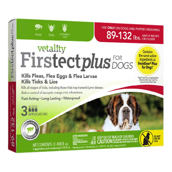 Vetality Firstect Plus Monthly Topical Flea & Tick Treatment for Extra Large Dogs