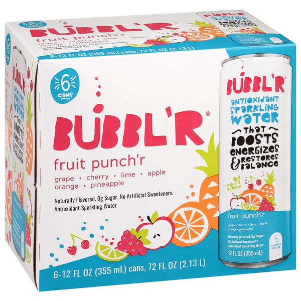 BUBBL'R Antioxidant Sparkling Water, fruit punch'r Same-Day Pickup
