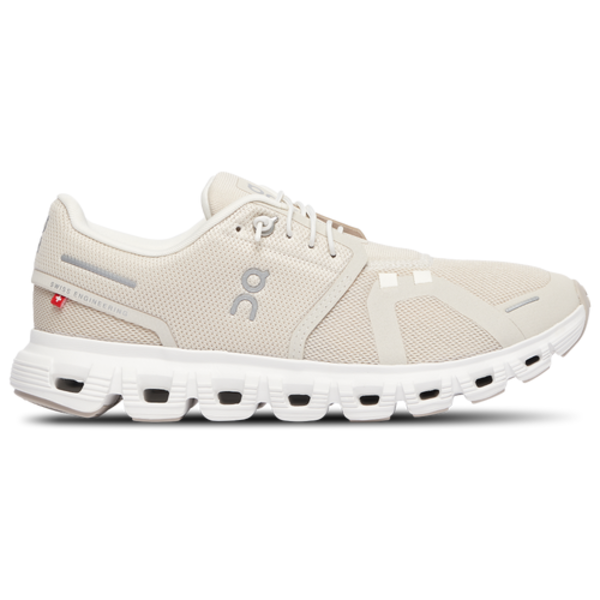 ON Women's Cloud 6 Medium Width Shoes, Size 8.5 - Pearl & White