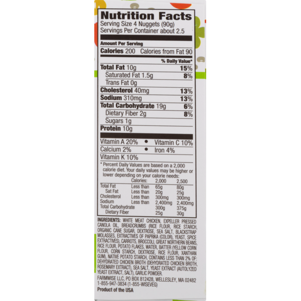 34 Chicken Nugget Nutrition Label Labels Design Ideas 2020