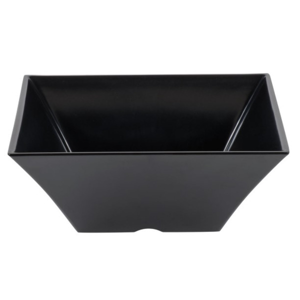 Tablecraft - #BKMB125 Frostone, Black Square, Melamine Bowl, 6.75 Qt.