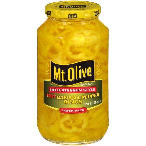 Mt. Olive Hot Banana Pepper Rings (32 fl oz) Instacart