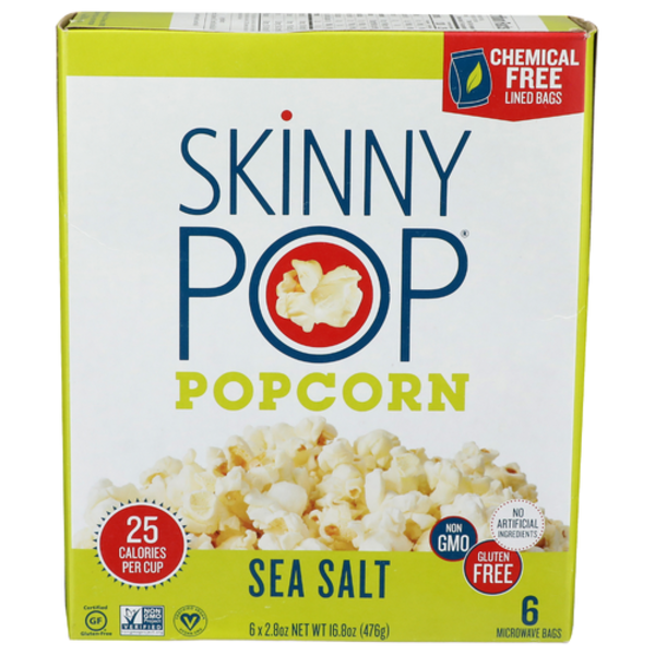 Skinny Pop Sea Salt Microwave Popcorn 6 Pack Same-Day Delivery or Pickup
