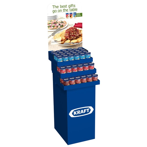Kraft Cheese Spreads Blue/Pimento/Old English Cheese Spread Display (72