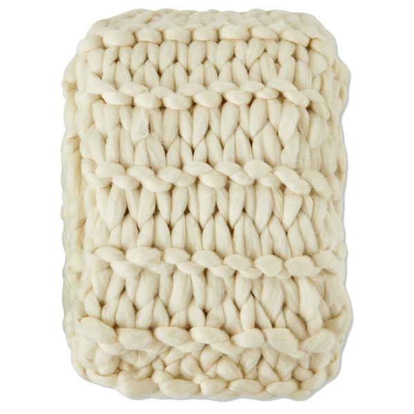 ALDI Huntington Home Chunky Knit Throw Ivory SameDay Delivery or