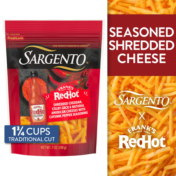 Sargento Frank's Red Hot® Cheddar, Colby Jack, and American