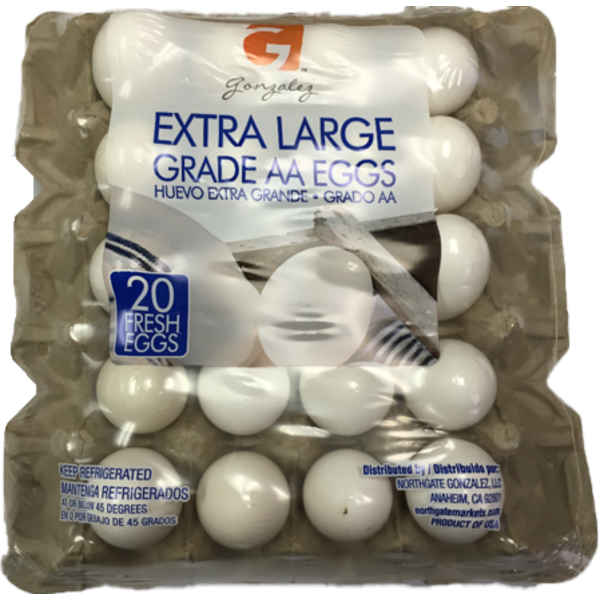 Gonzalez Grade AA Extra Large Eggs Same-Day Delivery | Northgate