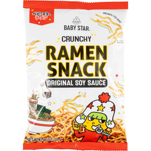 Baby Star Ramen Snack, Original Soy Sauce, Crunchy