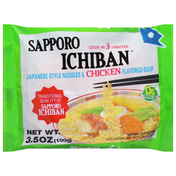 Sapporo Noodles & Soup, Chicken Flavored, Japanese Style Same-Day
