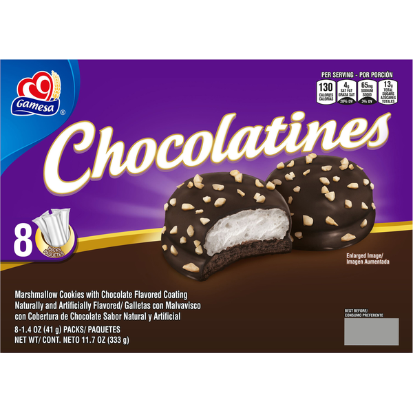 Gamesa Marshmallow Cookies, Chocolatines, 8 Pack Same-Day Delivery