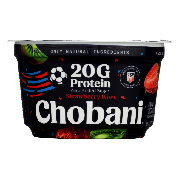Chobani Zero Added Sugar Lowfat Greek Strawberry Kiwi Yogurt Same