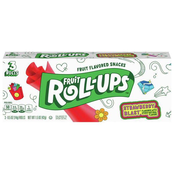 Fruit Roll-Ups Fruit Flavored Snacks, Strawberry Blast