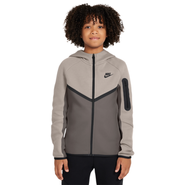 Nike Boys' Tech Full Zip Fleece, L - Beige/Beige