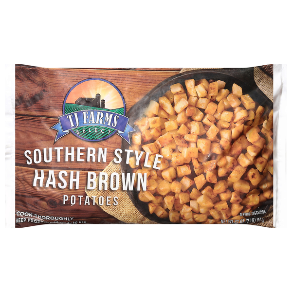 TJ Farms Select Potatoes, Hash Brown, Southern Style Same-Day