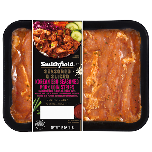 Smithfield Seasoned & Sliced Korean BBQ Seasoned Pork Loin Strips