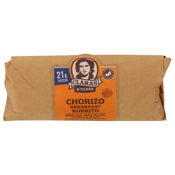 Clara's Kitchen Chorizo Breakfast Burrito